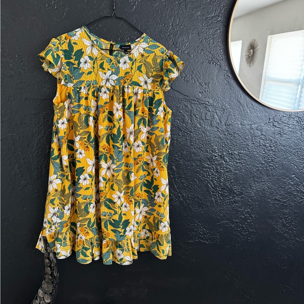 Flower print mini dress
